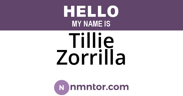 Tillie Zorrilla