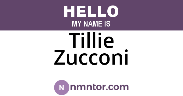 Tillie Zucconi