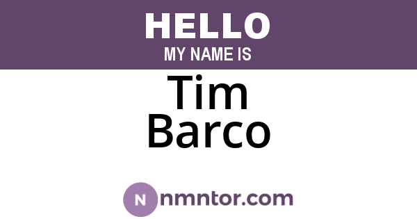 Tim Barco
