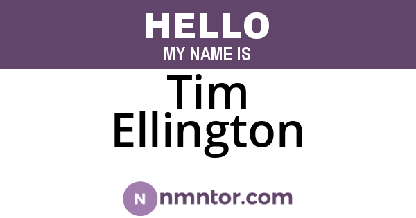 Tim Ellington