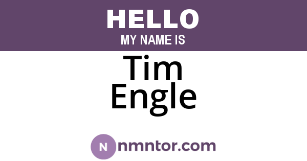 Tim Engle