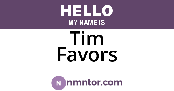 Tim Favors