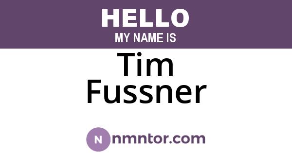 Tim Fussner