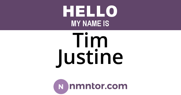 Tim Justine