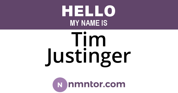 Tim Justinger