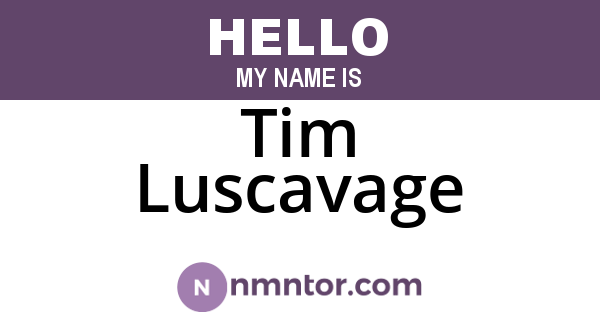 Tim Luscavage