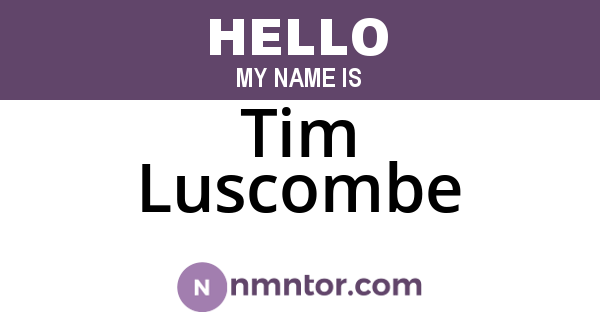 Tim Luscombe