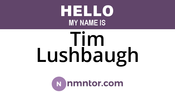 Tim Lushbaugh