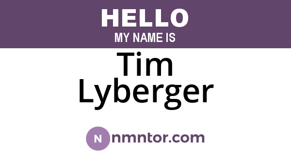 Tim Lyberger