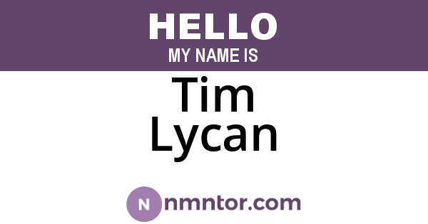 Tim Lycan