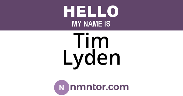 Tim Lyden