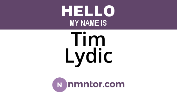 Tim Lydic