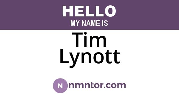 Tim Lynott