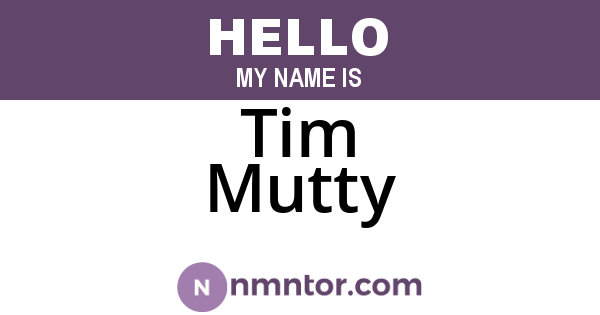 Tim Mutty