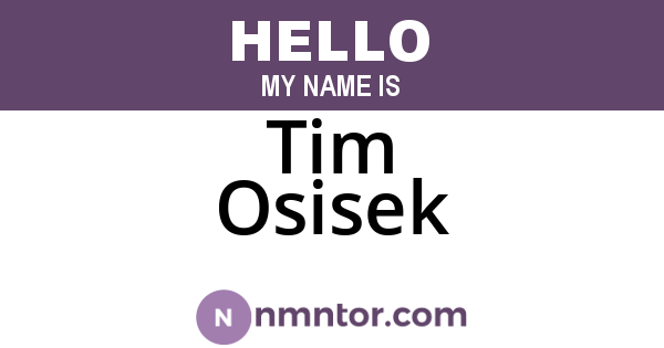 Tim Osisek