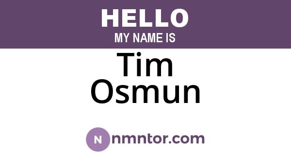 Tim Osmun