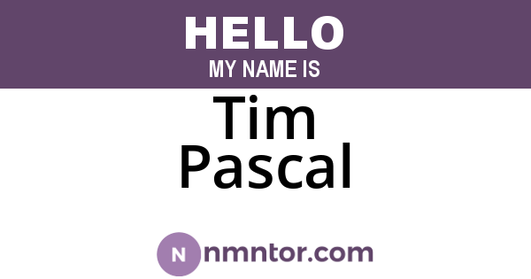 Tim Pascal