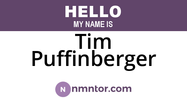 Tim Puffinberger