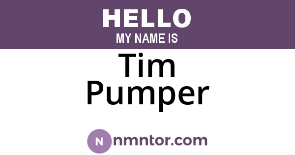 Tim Pumper