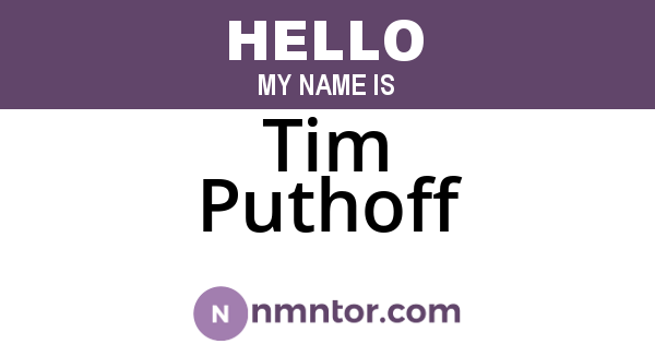 Tim Puthoff