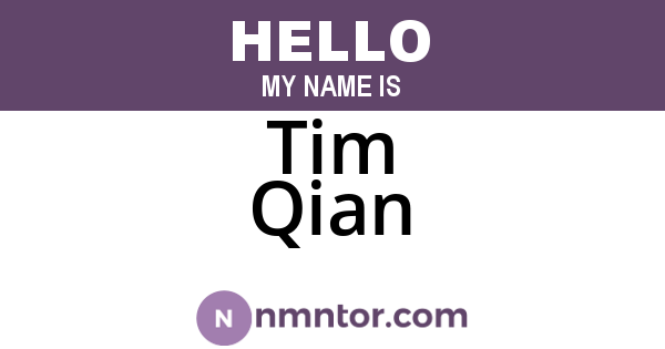 Tim Qian