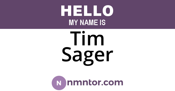 Tim Sager