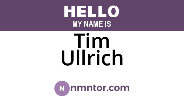 Tim Ullrich