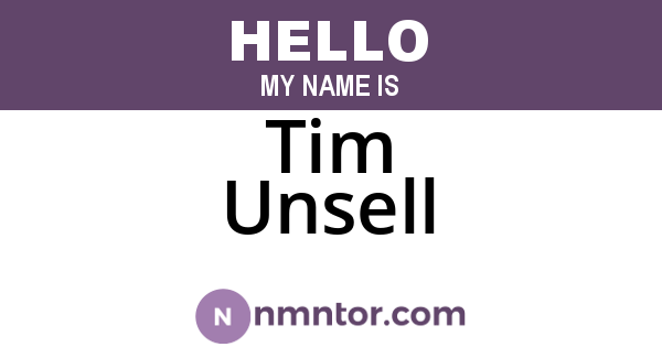 Tim Unsell
