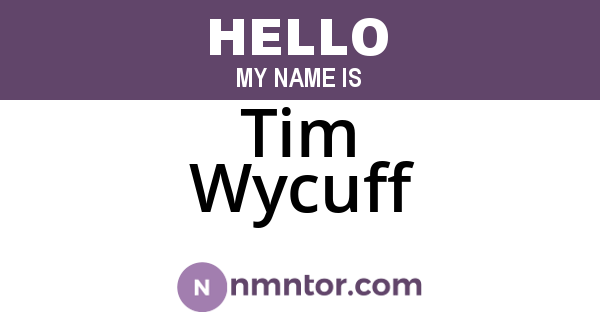 Tim Wycuff