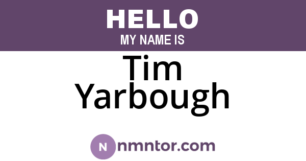 Tim Yarbough
