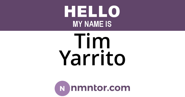 Tim Yarrito