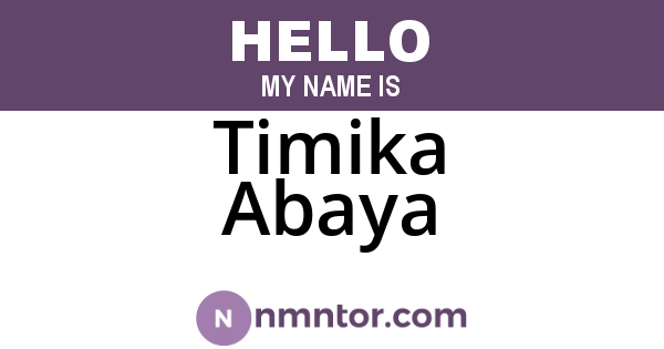 Timika Abaya