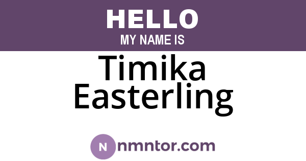 Timika Easterling
