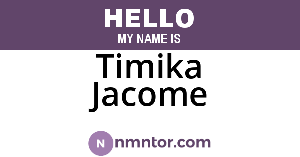 Timika Jacome