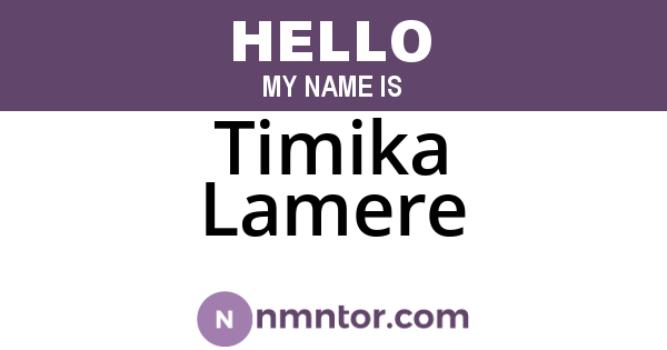 Timika Lamere