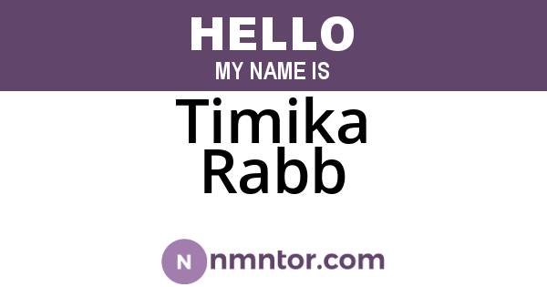 Timika Rabb