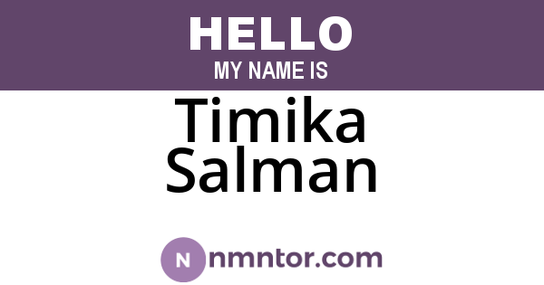 Timika Salman