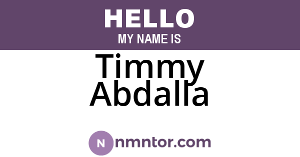 Timmy Abdalla