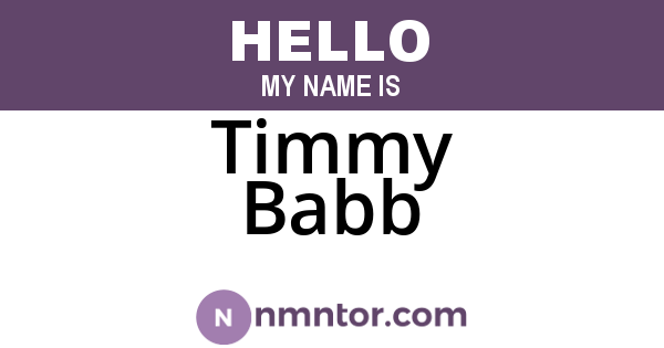 Timmy Babb