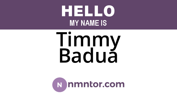 Timmy Badua
