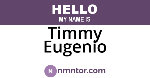 Timmy Eugenio