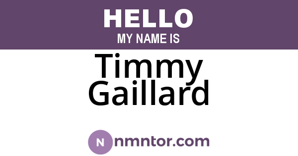 Timmy Gaillard
