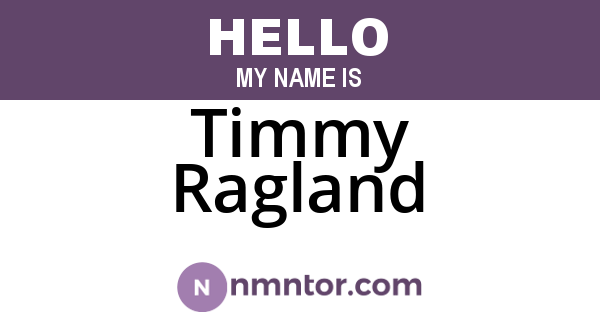 Timmy Ragland