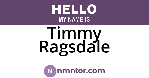 Timmy Ragsdale