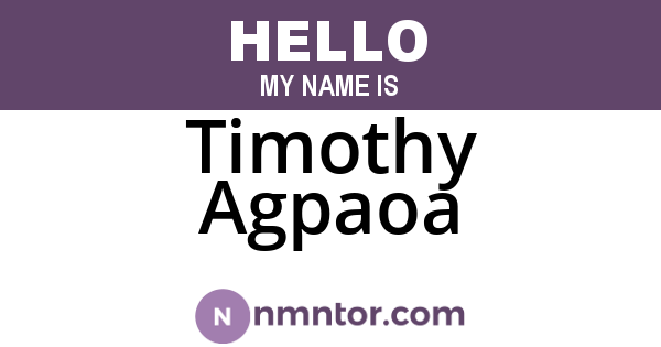 Timothy Agpaoa