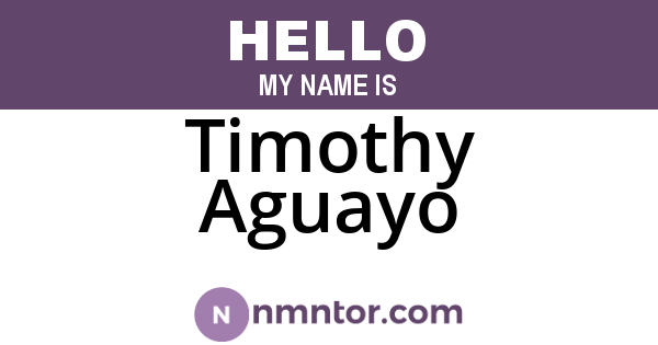 Timothy Aguayo