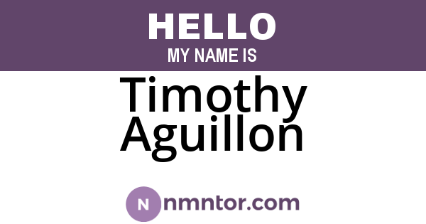 Timothy Aguillon