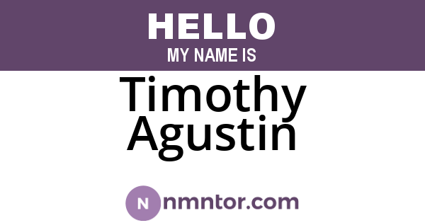 Timothy Agustin