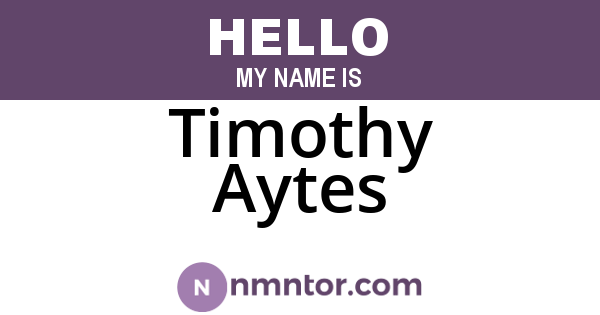 Timothy Aytes