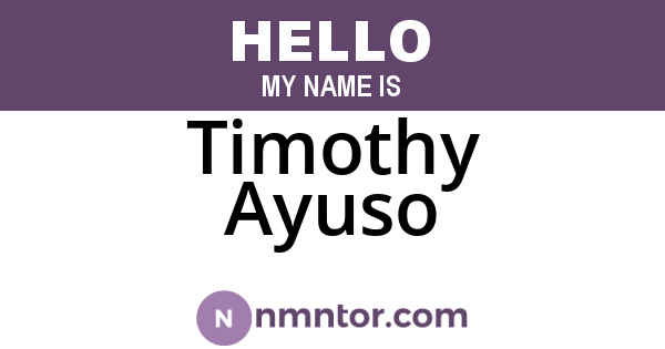 Timothy Ayuso